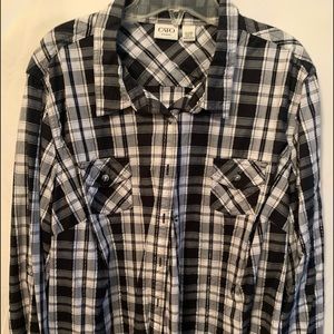 Cato long sleeve plaid button up blouse
